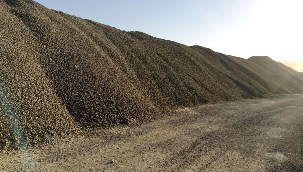 Stone stockpile at the yard