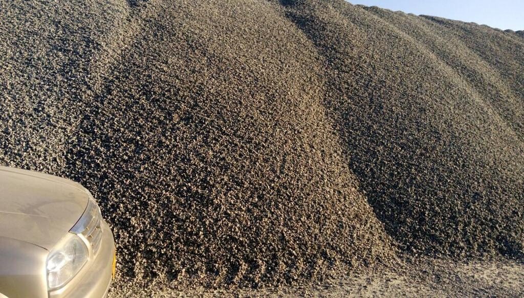 Sand stockpile at the TMTLLS yard